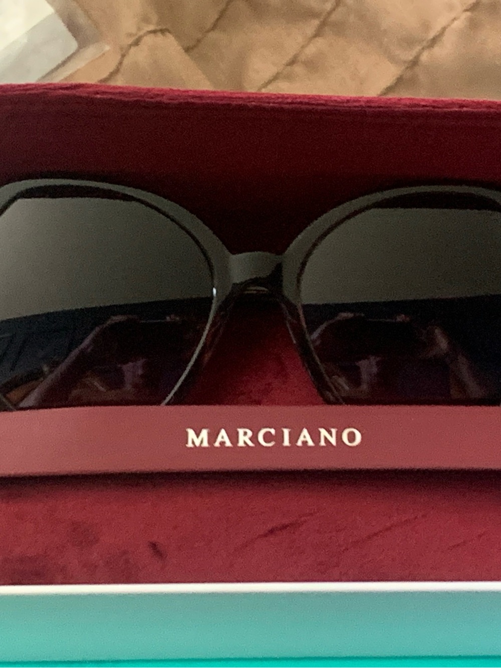 Marciano Women's Black Oversized Sunglasses